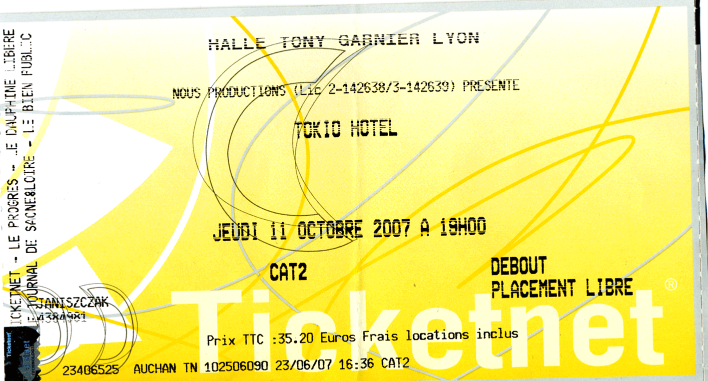 tokio hotel ticket